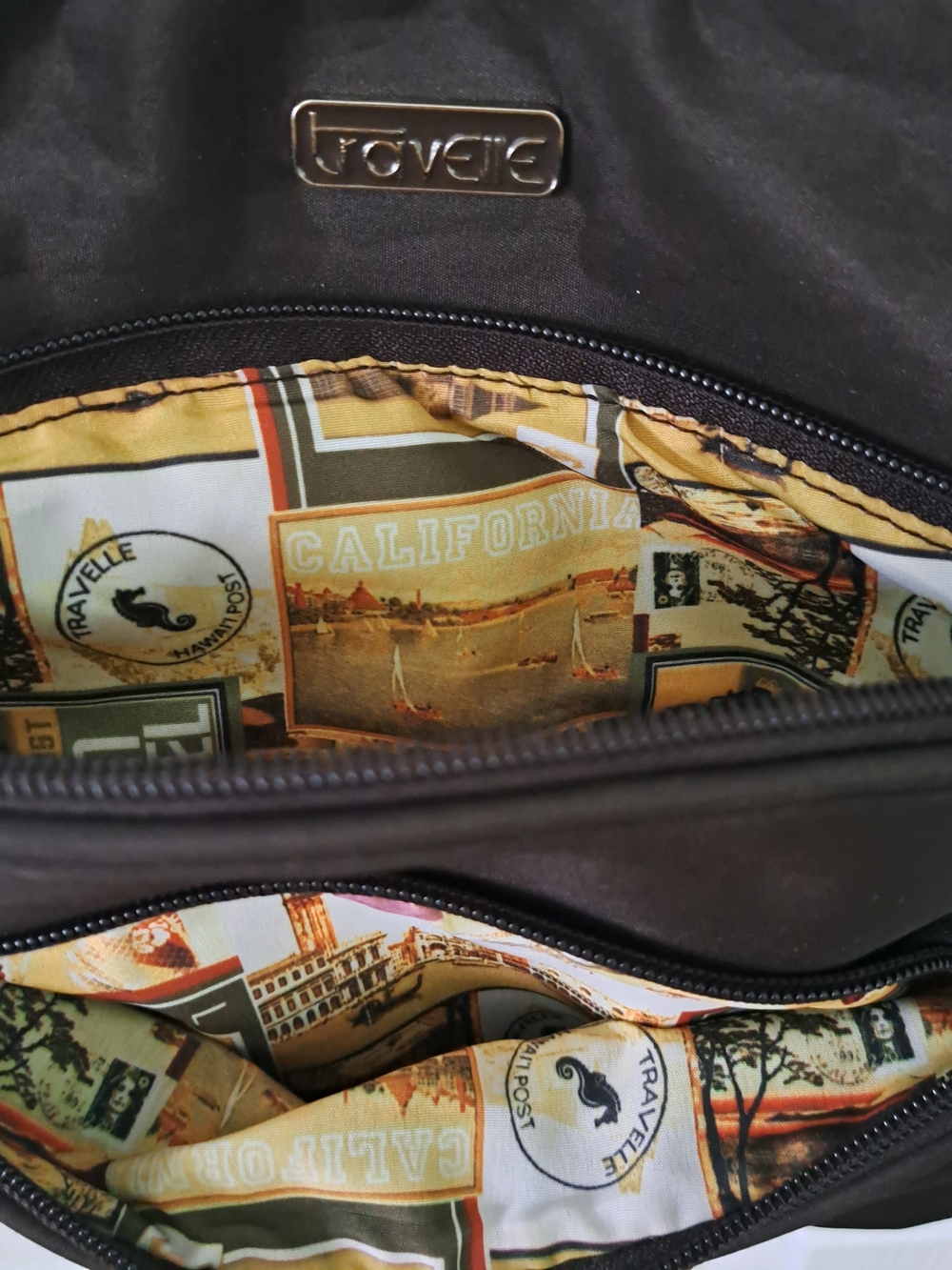 Brown Crossbody Organizer Travel Bag - Picture 6 of 9
